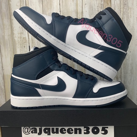 Air Jordan 1 Mid Armory Navy Men's - Picture 3 of 6